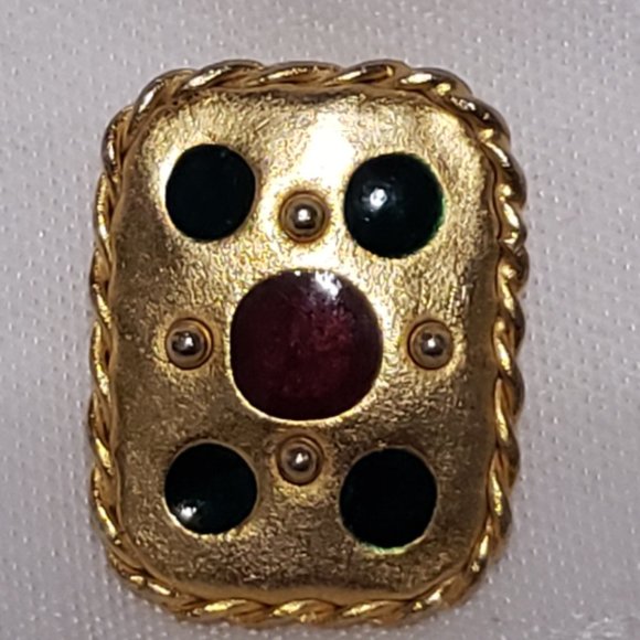 Vintage Clip-On Earrings, MWS Gold Tone Clip on Earrings Vintage 1980's - Picture 5 of 5